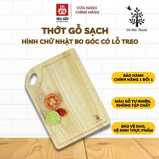 Thớt Gỗ Đức Thành Bo Góc Size Vừa, Chất lượng gỗ cao su tự nhiên, bền, đẹp - Lựa chọn an toàn cho gia đình bạn