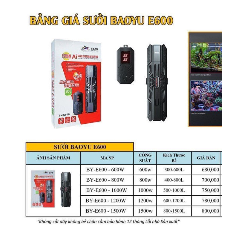 Sưởi Baoyu E600