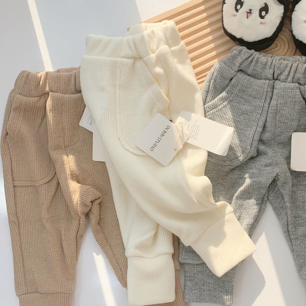 Quần Nỉ Dài Cho Bé Trai Bé Gái Trơn Mặc Siêu Ấm  Hàng QCCC Mã 604