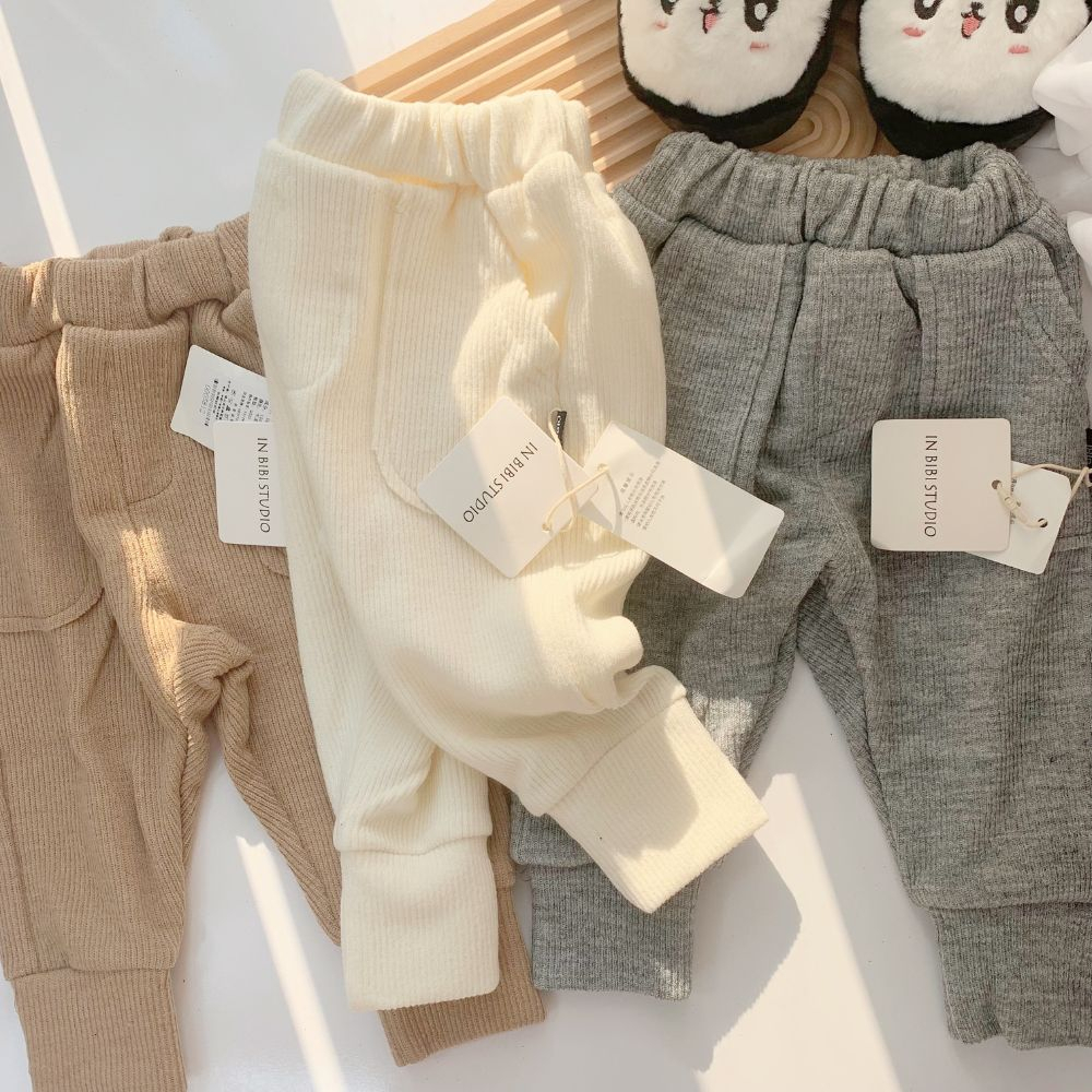 Quần Nỉ Dài Cho Bé Trai Bé Gái Trơn Mặc Siêu Ấm  Hàng QCCC Mã 604