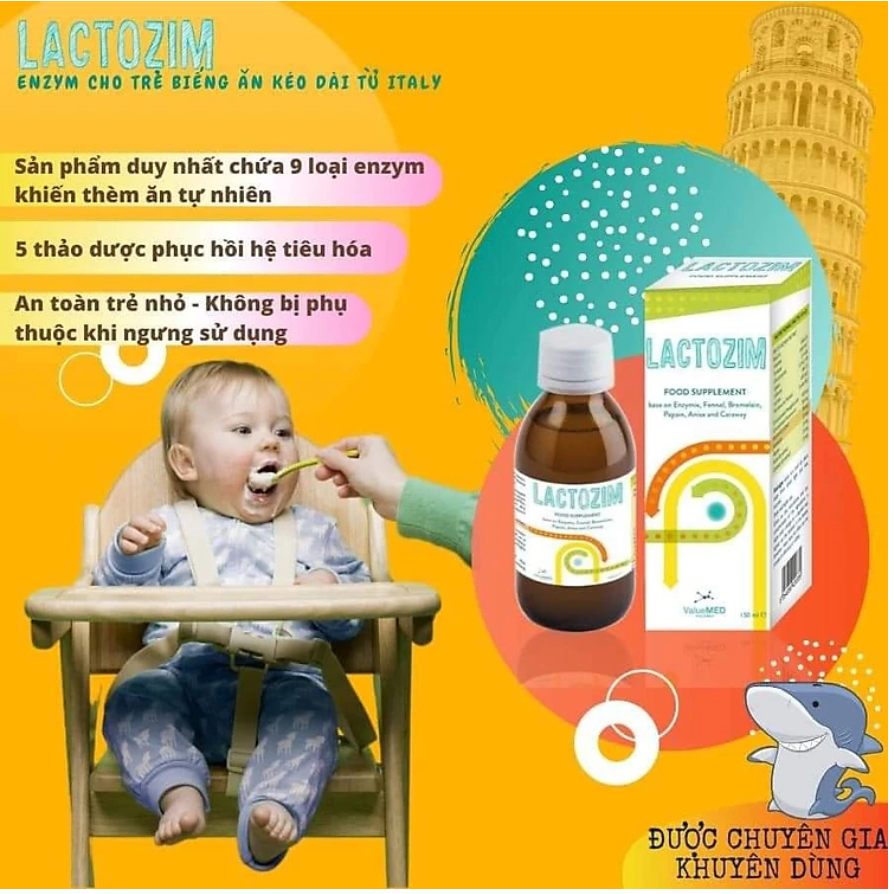 Lactozim - Bổ sung các enzym tiêu hóa giúp trẻ ăn ngon, hấp thụ tốt, giảm biếng ăn