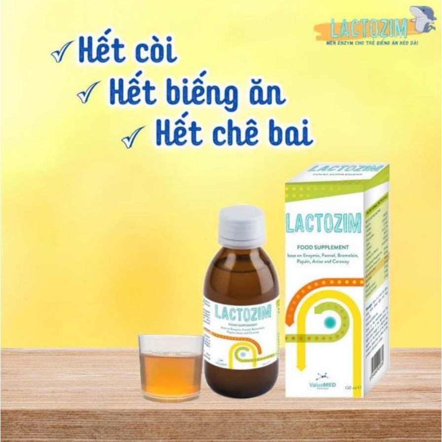 Lactozim - Bổ sung các enzym tiêu hóa giúp trẻ ăn ngon, hấp thụ tốt, giảm biếng ăn