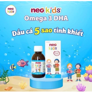 Neo kids - Omega 3, DHA cho trẻ sơ sinh. Giúp phát triển trí não. Tăng cường thị lực. Thông minh mắt sáng [Hộp 150