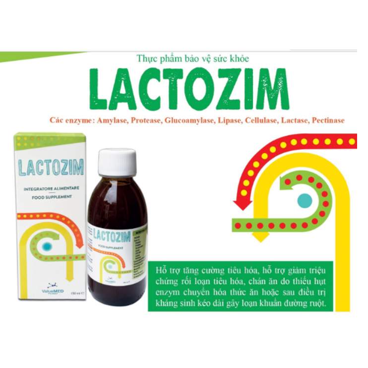 Lactozim - Bổ sung các enzym tiêu hóa giúp trẻ ăn ngon, hấp thụ tốt, giảm biếng ăn