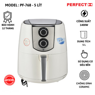 Nồi chiên không dầu Perfect GLA 768 5 lít + tặng Bộ nồi men 5 món + Bếp điện đơn