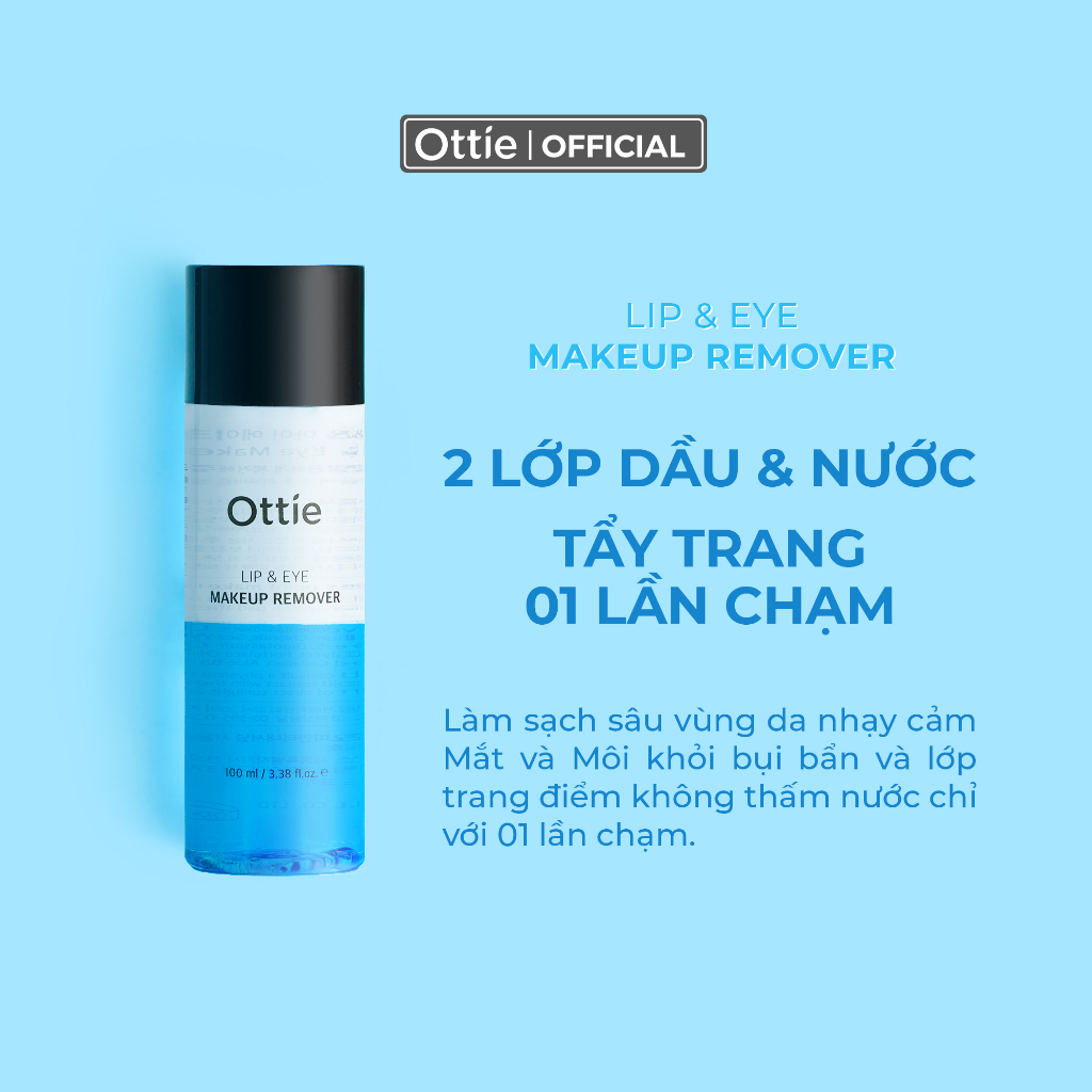 [QUÀ TẶNG KHÔNG BÁN] Tẩy Trang Mắt & Môi, Tẩy Trang Trà Xanh & Tẩy Da Chết Ottie Minisize 20ml