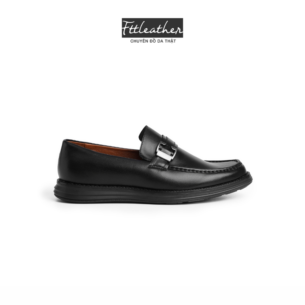 Giày lười da nam đế siêu nhẹ Single Monk strap Loafer phối một đai khóa FTT Leather