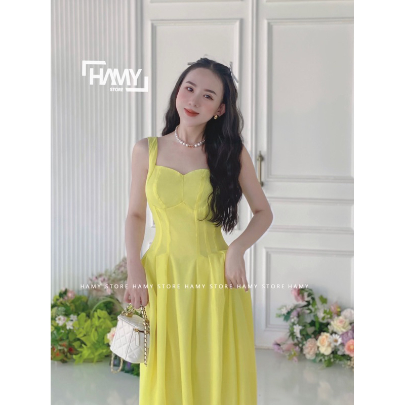 Đầm Dây Bản To Xiết Eo