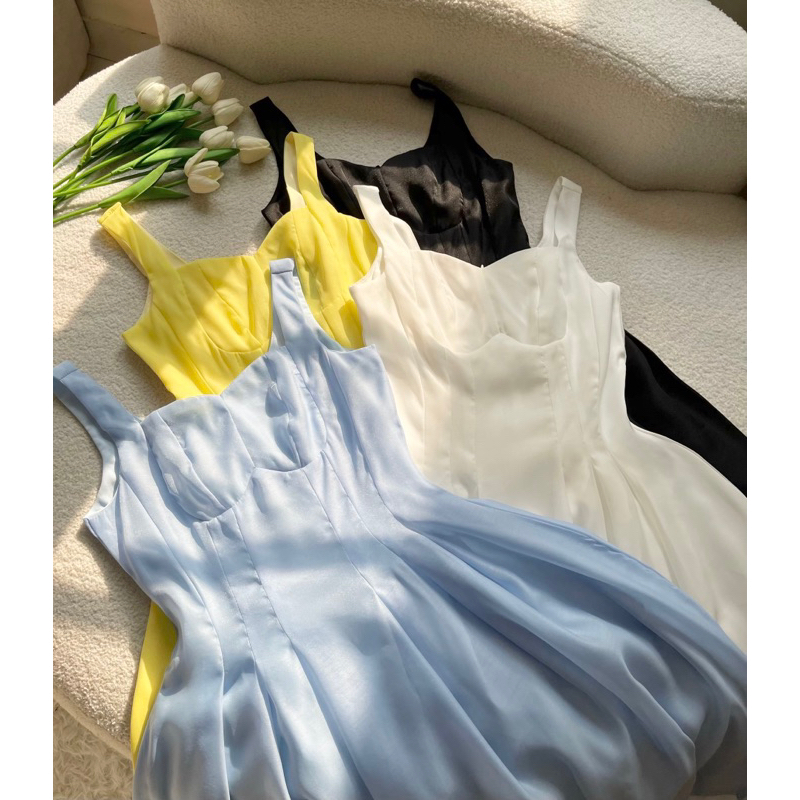 Đầm Dây Bản To Xiết Eo