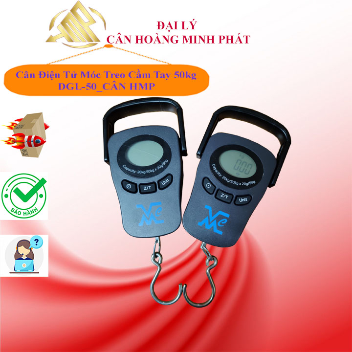 Cân Móc Treo Cầm Tay 50kg/50g DGL-50, có thước đo. Thiết Kế Nhỏ Gọn Dễ Dàng Di Chuyển
