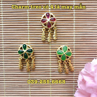 Charm treo cỏ 4 lá may mắn
