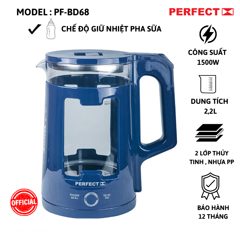 BÌNH ĐUN GIỮ NHIỆT SIÊU TỐC PERFECT PF-BD68