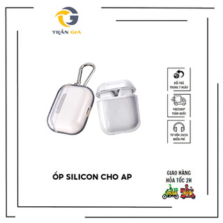 Ốp Sillicon cho tai nghe bluetooth trong suốt, phù hợp tai nghe AP 1/ 2/ 3/ Pro