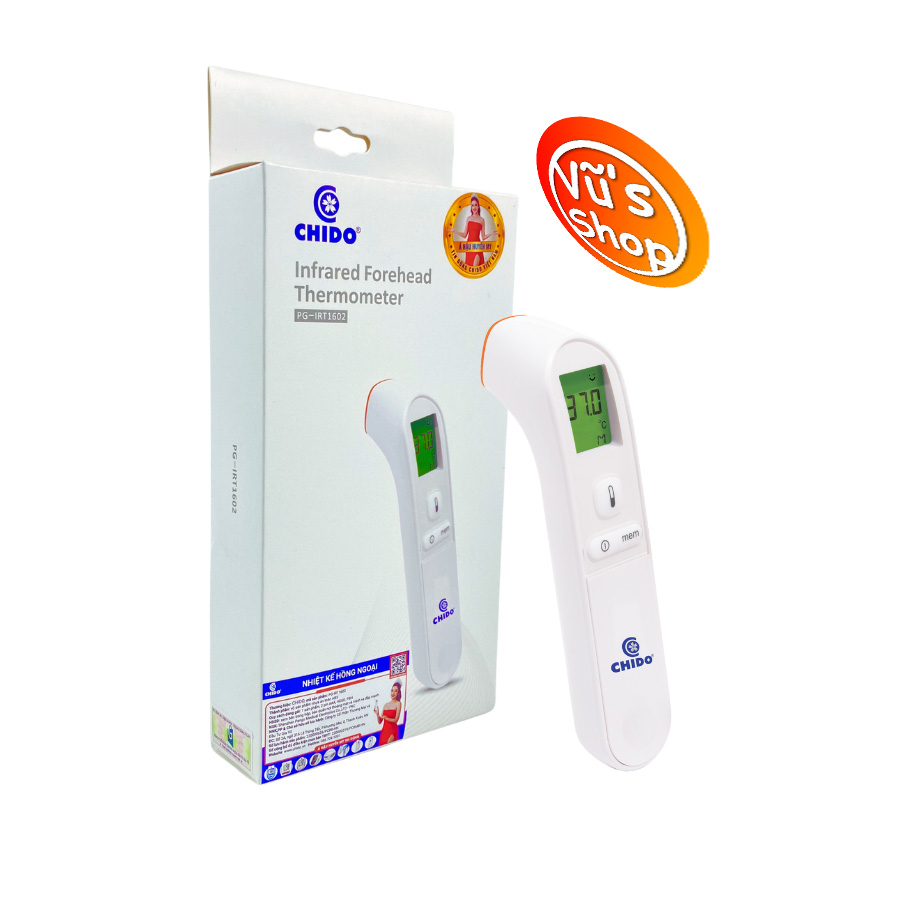 Nhiệt kế điện tử hồng ngoại chính hãng CHIDO - Đo nhiệt độ trán, phòng, theo dõi nhiệt độ với độ chính xác cao công nghệ