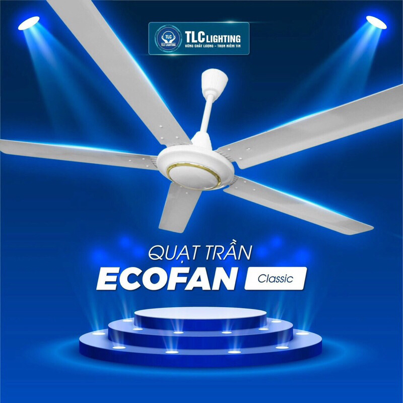 Quạt trần TLC-ecofan,màu trắng