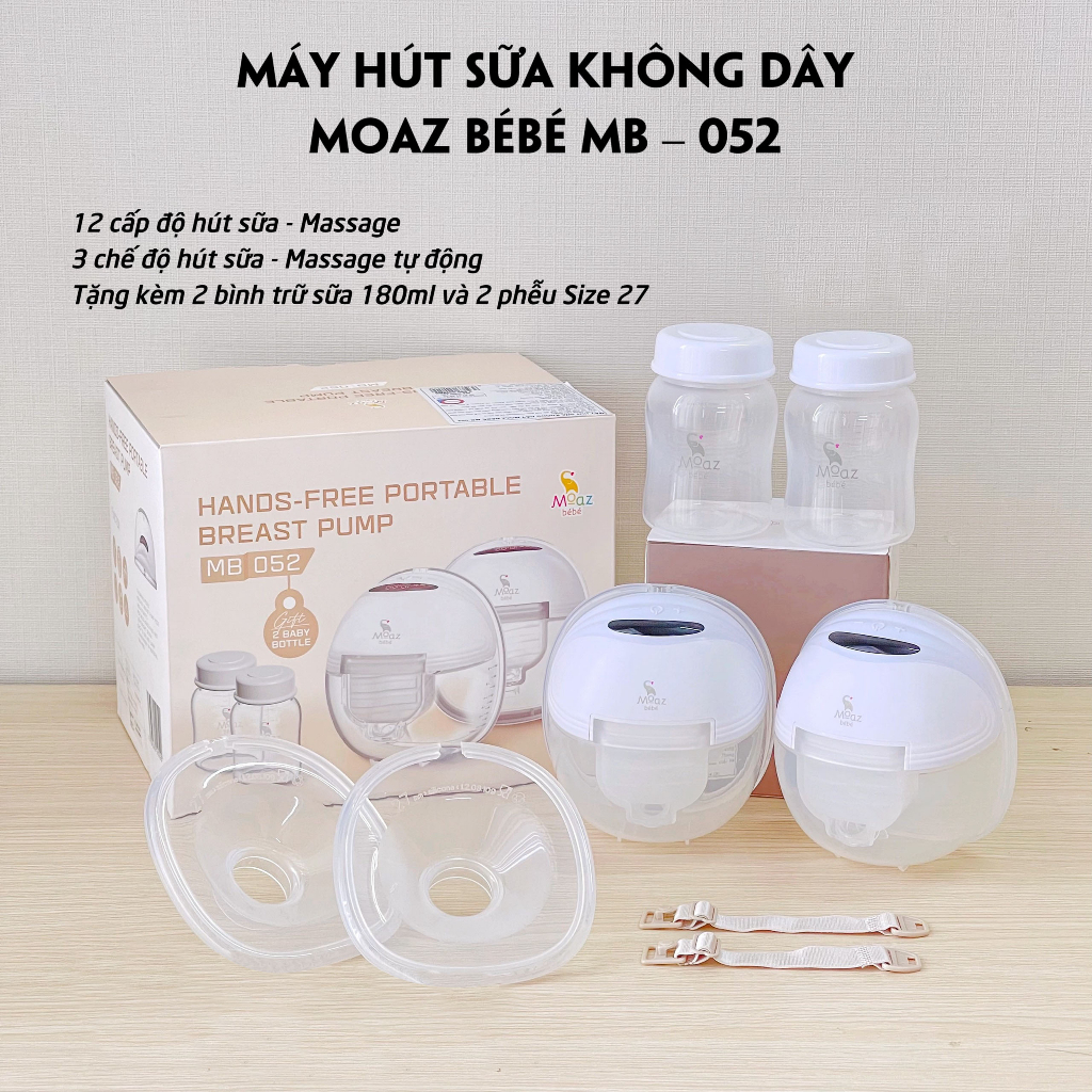 Máy hút sữa không dây Moaz BéBé MB052 - BẢO HÀNH CHÍNH HÃNG 12 THÁNG
