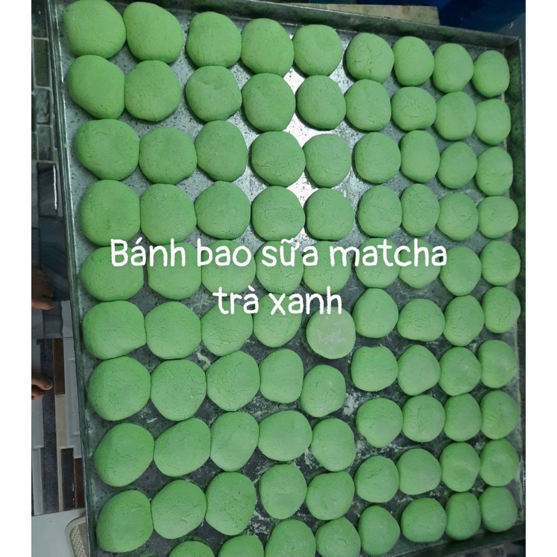 Bánh bao sữa matcha trà xanh