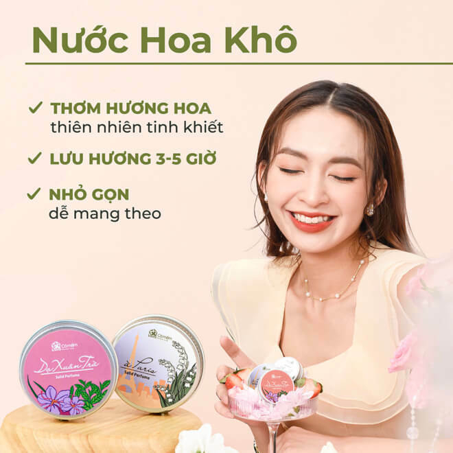 Nước hoa khô Nữ Thơm Lâu Mùi ngẫu nhiên Cỏ Mềm 4g