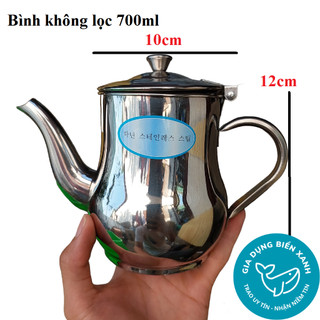 Bình đựng trà eo inox dung tích 500ml 700ml - Ấm inox đựng trà, cà phê