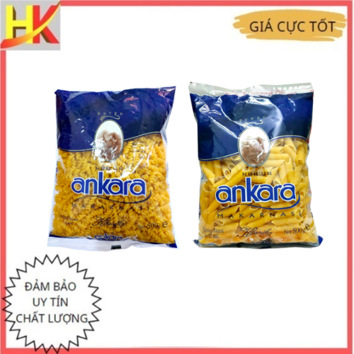 Mì Ý Nui Ống Penne Ankara Gói 500G, Mì Ý, Nui Xoắn/Nui Ống Xéo Nhập Kh