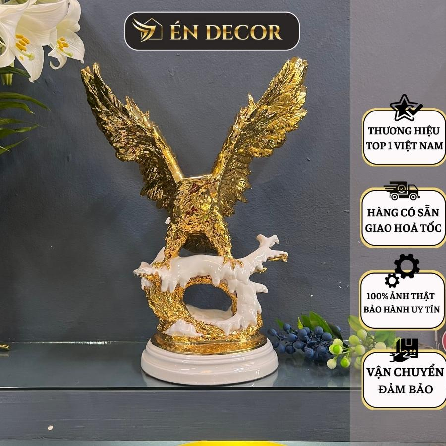 Tượng trang trí decor đại bàng mạ vàng ÉN DECOR Tượng đại bàng tung cánh trang trí nhà cửa phòng khách, văn phòng