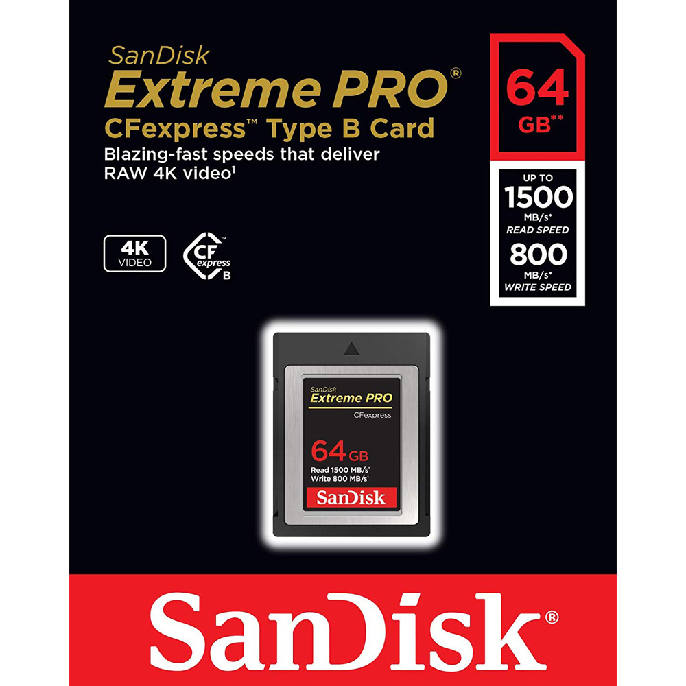Thẻ nhớ 64GB CFexpress Extreme Pro Type B SanDisk