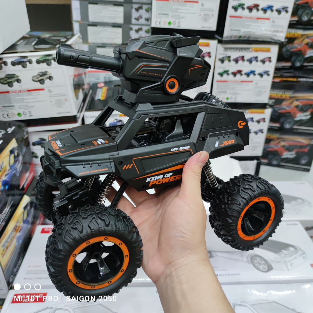 Xe điều khiển địa hình JJRC Offroad 1:18 phóng đạn nước, xe điều khiển chiến đấu cơ động cỡ lớn