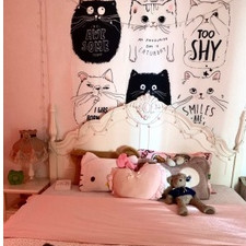 Vải treo tường dễ thương decor trang trí phòng , tặng kèm đinh đóng tường và kẹp tranh.