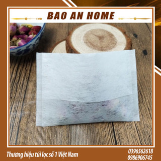 Túi lọc trà, cà phê bằng giấy gấp miệng, nhiều kích thước, combo 100 túi - baoanhome