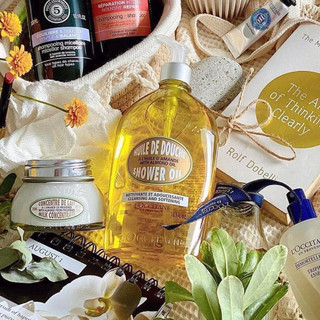 Sữa Tắm, tảy tế bào chết  Hạnh Nhân L'Occitane Almond Shower Oil, tẩy tế bào chết dạng hũ , tuýp