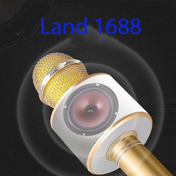 Míc kèm loa hát karaok W858 kết nối nhanh chóng,âm thanh sống động-land1688
