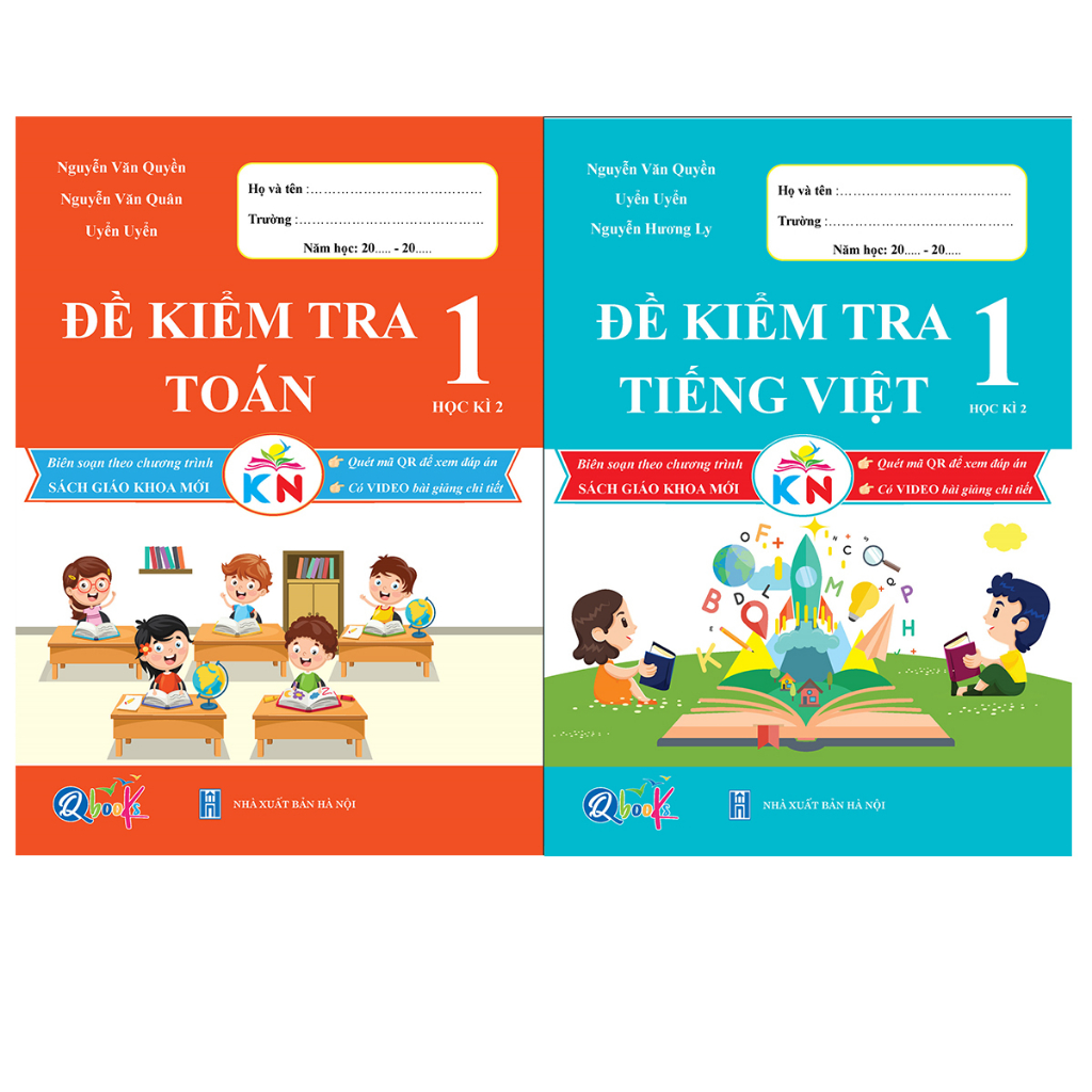 Sách - Combo Đề Kiểm Tra Toán và Tiếng Việt 1 - Kết Nối Tri Thức - Học kì 2 (2 cuốn)