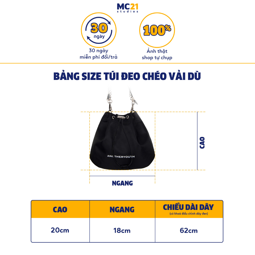 Túi đeo chéo MINION CLOTHING Unisex Ulzzang Streetwear Hàn Quốc vải dù bền đẹp chống nước T2801