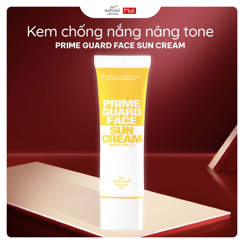 Kem Chống Nắng Làm Trắng Da Prime Guard Face Sun Cream So Natural 50ml SPF50+/PA++++