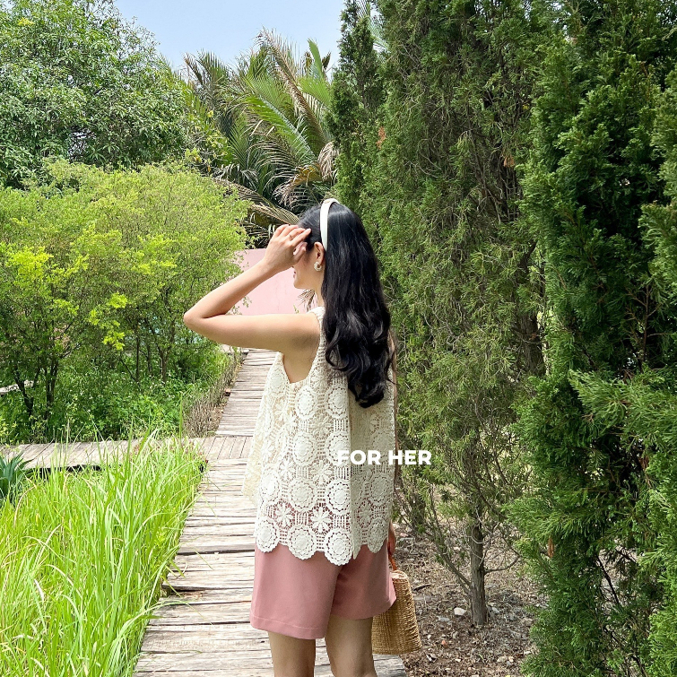 Áo kiểu FOR HER ren sát nách AO0856