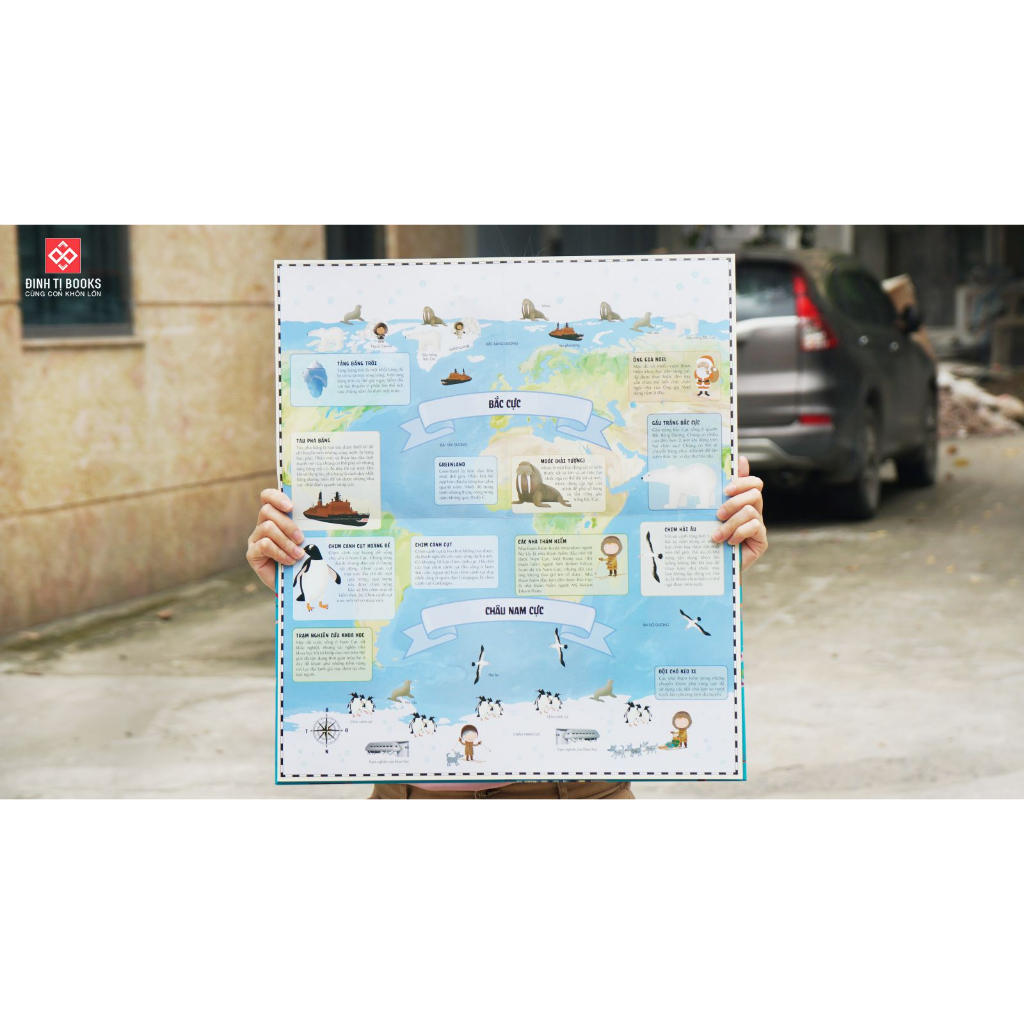 Sách Atlas Thế Giới – Khám Phá Các Châu Lục và Đại Dương – Đinh Tị