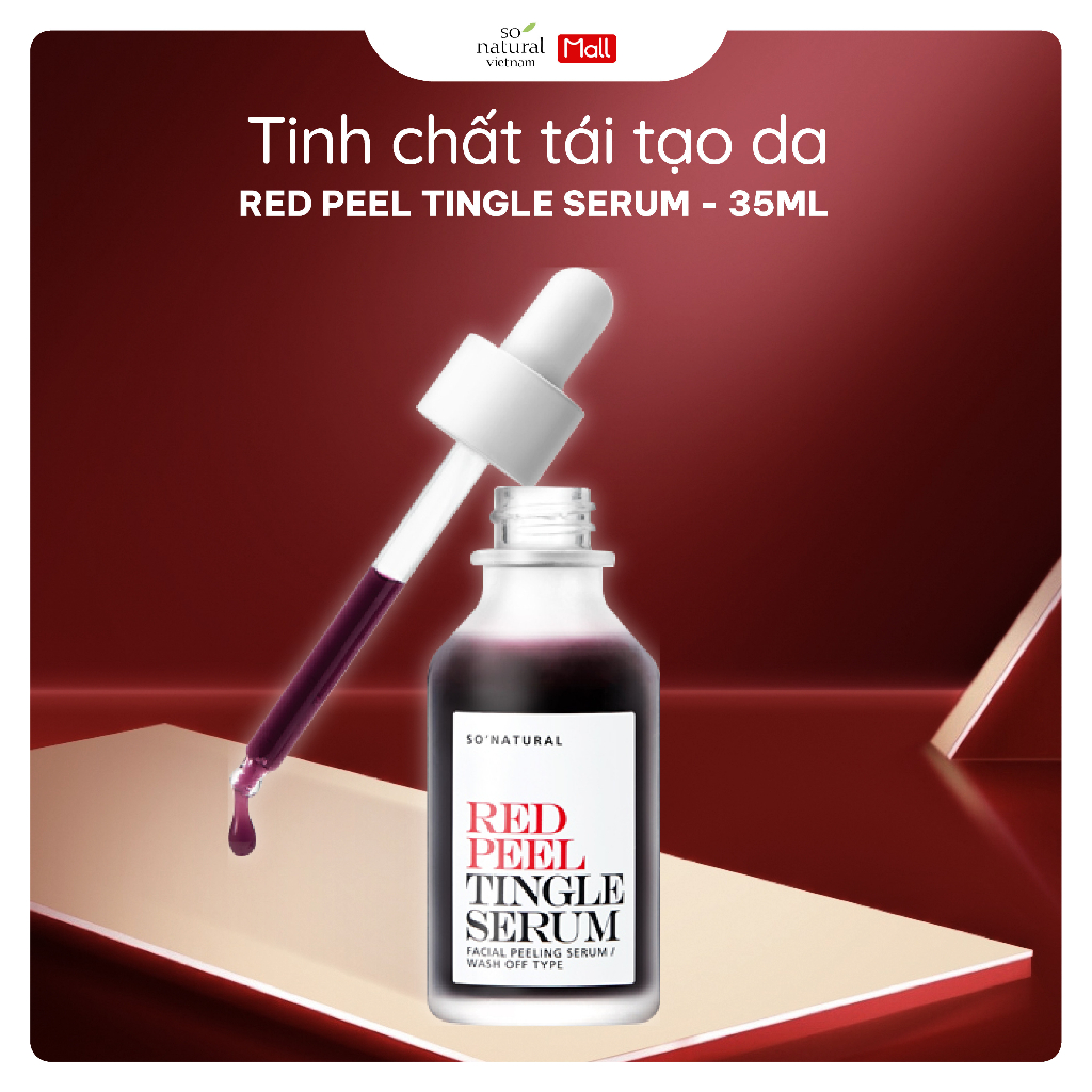 Red Peel Tingle Serum tinh chất tái tạo da sinh học mờ thâm trắng da So Natural 35ml