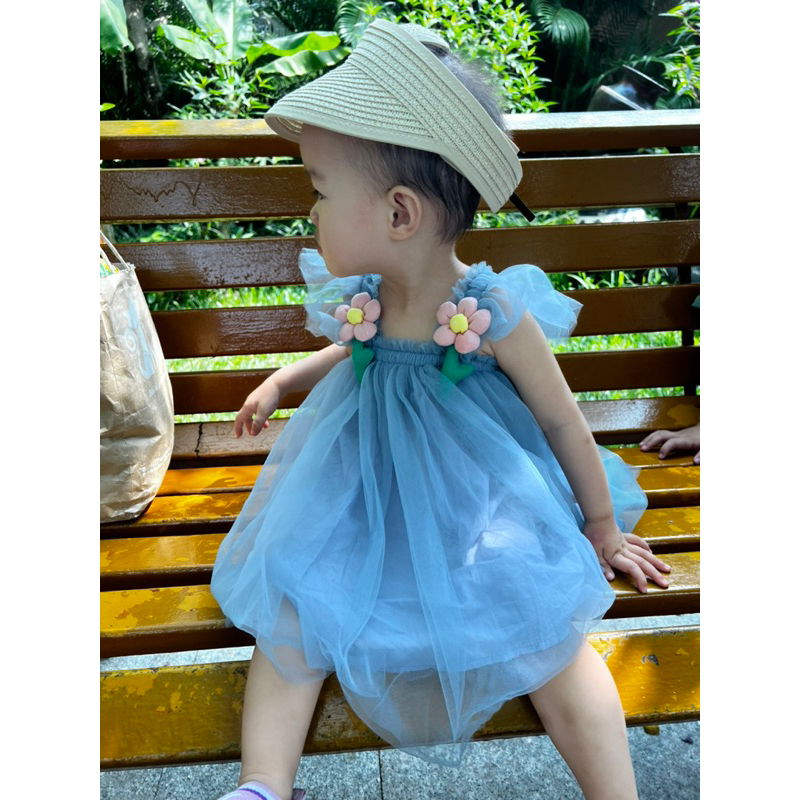 Váy 2 dây bé gái Smum, Váy đầm công chúa bồng bềnh cho bé