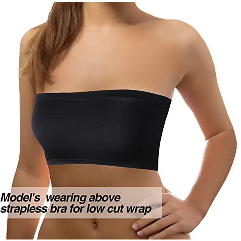 Áo ống quây ngực cho nữ có sẵn bra, không viền, không dây khuy cài phía sau mỏng, mát - hickies lacing system