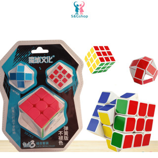 Đồ chơi rubik 3x3, tặng rubik snake và rubik 3x3x3 mini giúp bé phát triển tư duy, sáng tạo