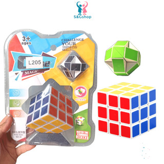 Đồ chơi rubik 3x3, tặng rubik snake mini giúp bé phát triển tư duy, sáng tạo