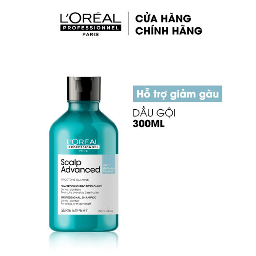 Dầu gội giảm gàu dành cho mọi loại tóc LOREAL scalpadvanced anti pelliculaire dandruff shampoo