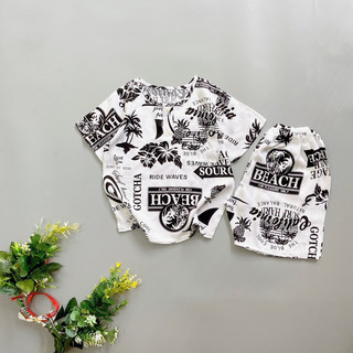 Bộ ngắn tole lanh bé trai 15-23kg