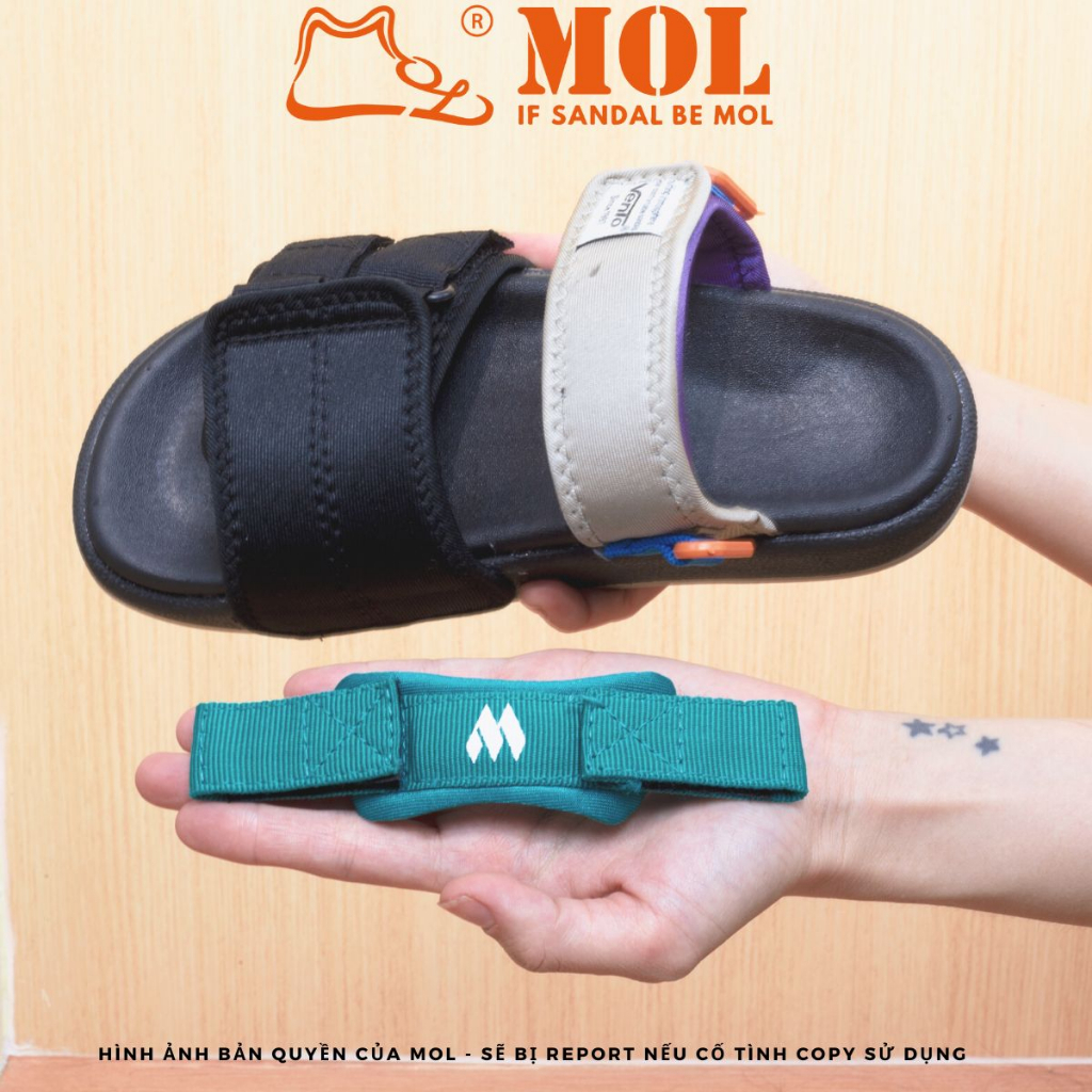 Giày sandal nữ Vento quai ngang NV10112B màu đen