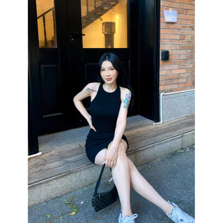 Đầm body hở lưng co giãn