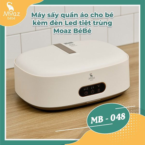 Máy sấy quần áo cho bé gắn đèn Led tiệt trùng Moaz Bébé MB048 - CHÍNH HÃNG