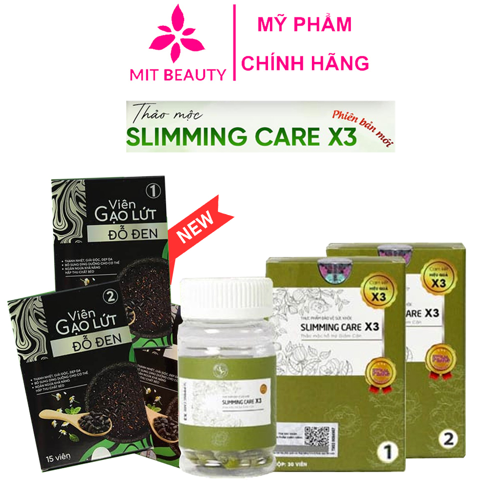 Giảm cân Slimming Care X3 chính hãng mẫu mới kèm detox Mit Beauty đào thải mỡ thừa nhanh hiệu quả
