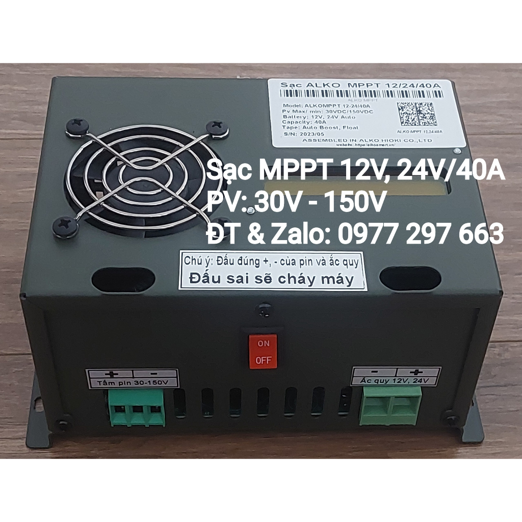 Bộ sạc năng lượng mặt trời MPPT Alko 12V, 24V/40A- Hà Nội
