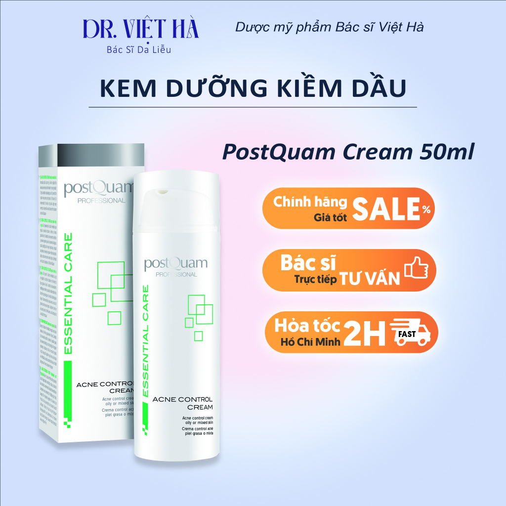 Kem Dưỡng Kiềm Dầu POSTQUAM MOISTURIZING CREAM 50ml | Bs Da Liễu Khuyên Dùng