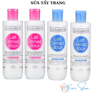 Sữa tẩy trang evoluderm 250ml dịu nhẹ cho da / rửa mặt evoluderm